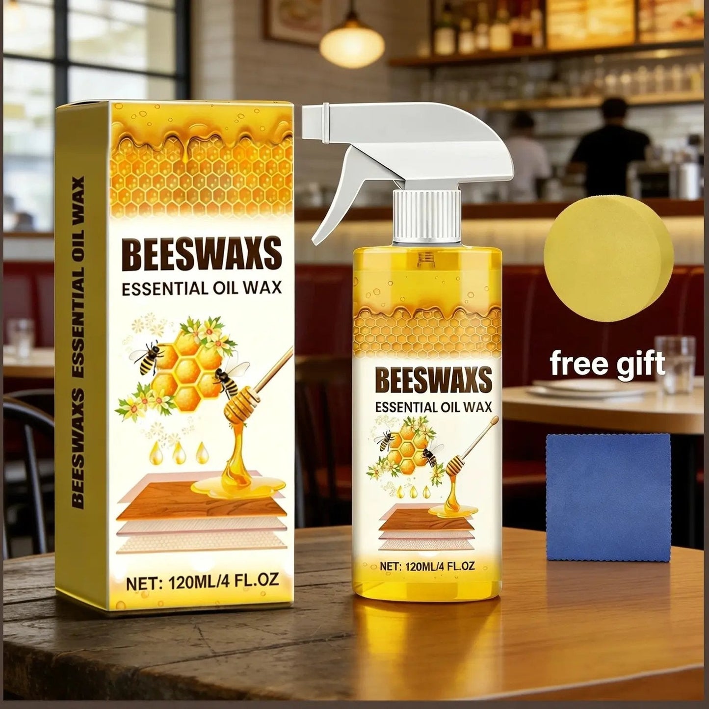 ⚡💥 50% OFF 🏷️ – First 50 orders only ⏳! 🔥💥 🪑🚫🧴 Beeswax Wood Polish Spray 🐝✨ 120ml 🧴 – Non-Greasy 🚫🛢️, Anti-Dust 🧹❌ | Natural Shine 🌿✨ for Wood Furniture 🪑, Floors 🚪 & Cabinets 🗄️💎