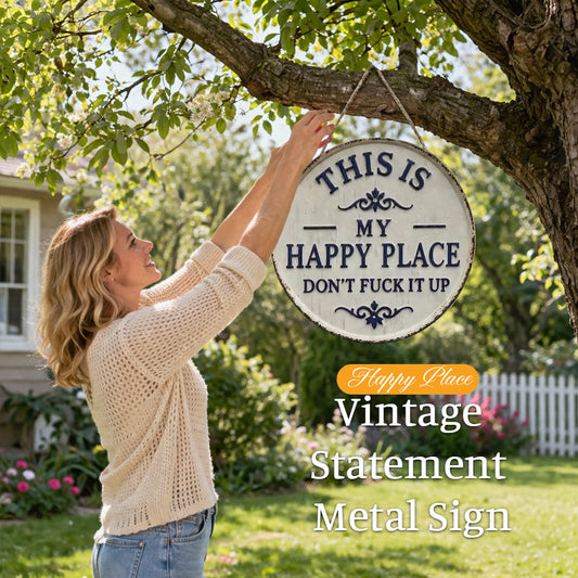 🔥💥 Flash Sale ⚡ – 50% off 🏷️ first 50 orders ⏳! 💥🔥 🌿🚪 “This Is My Happy Place” 🥰 Rustic Door Sign 🪵📝 – Farmhouse Style 🏡✨ for Your Happy Space 💖🌻