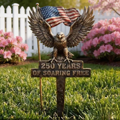🎉 Quick Deal: Extra 50% off 🔥 on first 80 orders ⚡🇺🇸 Power Edition – Patriotic Iron Lawn Ornament 🦅 | American Flag 🇺🇸 & Eagle 🦅 – Sturdy Metal 🛠️ for Independence Day 🎆✨