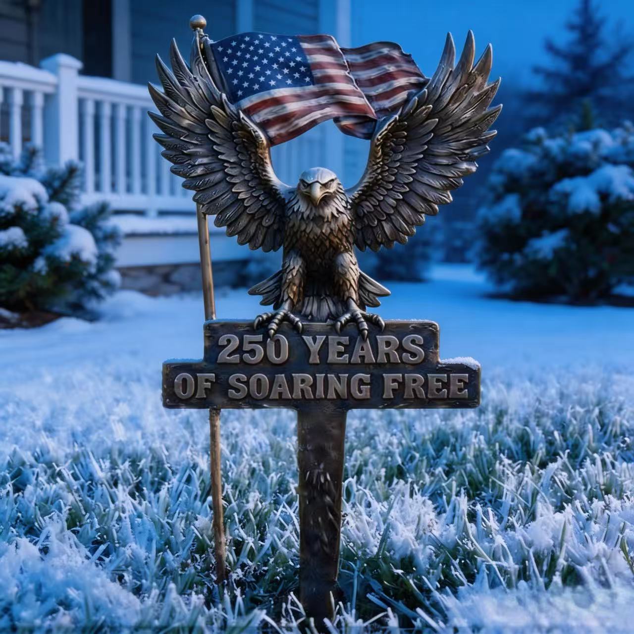 🎉 Quick Deal: Extra 50% off 🔥 on first 80 orders ⚡🇺🇸 Power Edition – Patriotic Iron Lawn Ornament 🦅 | American Flag 🇺🇸 & Eagle 🦅 – Sturdy Metal 🛠️ for Independence Day 🎆✨