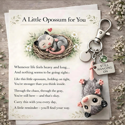 🔥🎉 Flash Drop 🛒 – 50% off 🔥 first 50 orders 🎟️ – go go go! 🚀 💥⚡🎁🐁 A Little Opossum 🐾 for You 💖 – "Still Hanging On" 🧸🔗 Keychain 📿 + Sentiment Card 🃏 | Cute 🍬 Encouragement 💪 Gift 🎁✨