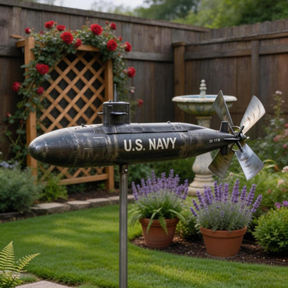 US Military Submarine Garden Windmill
