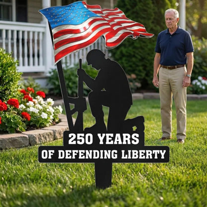 💥🔥 Limited time 57% OFF! First 50 pieces enjoy 57% off! 🔥💥 ✨🇺🇸🗽 23.6" Metal Garden Stake – 🎖️ 250 Years of Defending Liberty