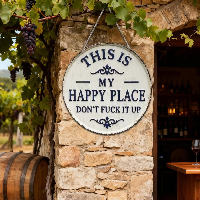 🔥💥 Flash Sale ⚡ – 50% off 🏷️ first 50 orders ⏳! 💥🔥 🌿🚪 “This Is My Happy Place” 🥰 Rustic Door Sign 🪵📝 – Farmhouse Style 🏡✨ for Your Happy Space 💖🌻