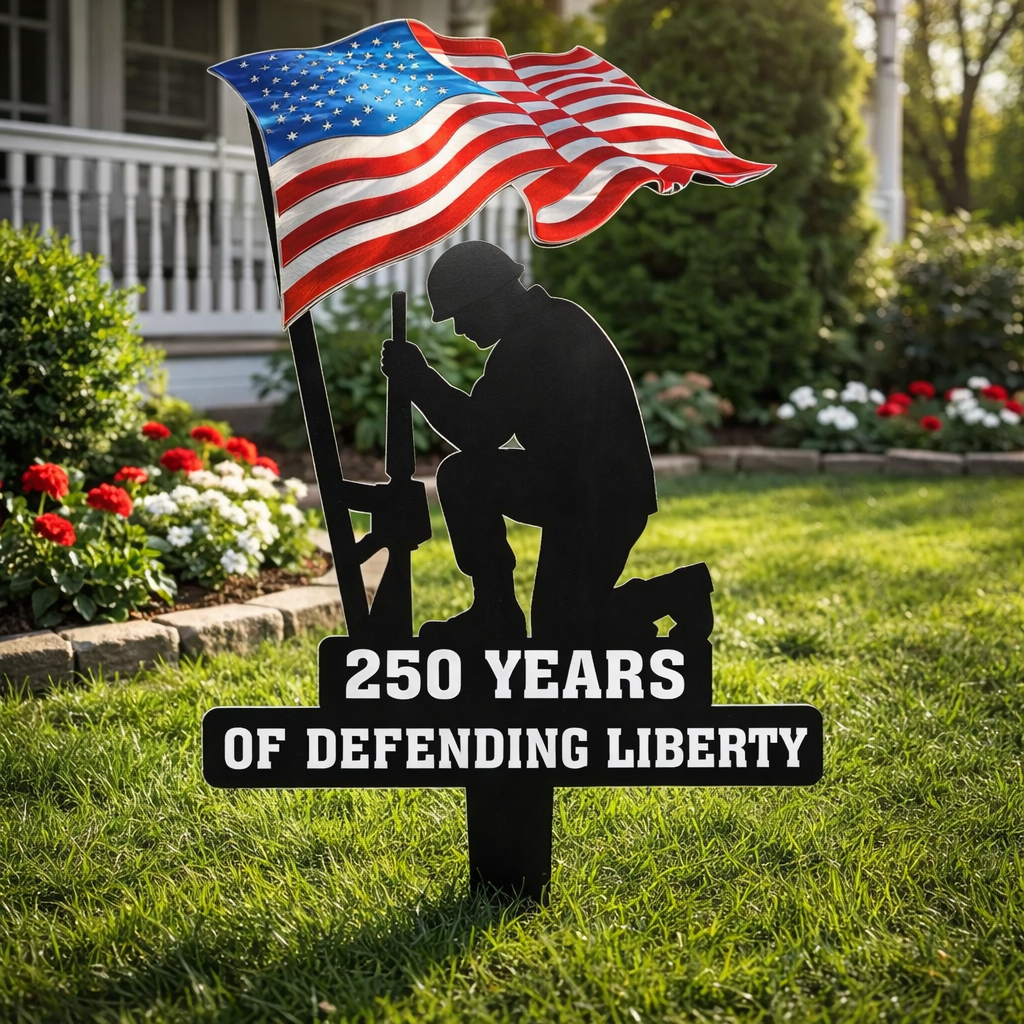 💥🔥 Limited time 57% OFF! First 50 pieces enjoy 57% off! 🔥💥 ✨🇺🇸🗽 23.6" Metal Garden Stake – 🎖️ 250 Years of Defending Liberty