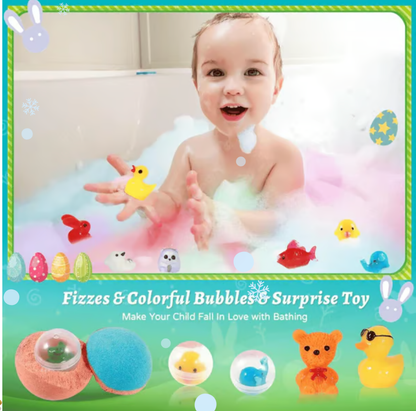 🔥2026 New Upgrade - 🛁 Natural Bath Bombs for Kids with Mega Bubbles & Surprise Inside 🥚✨