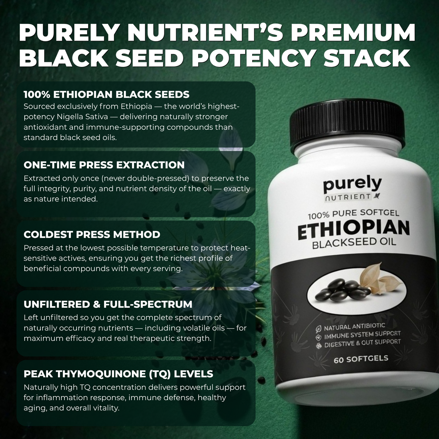 PURELYNUTRIENT ETHIOPIANBLACK SEED OIL