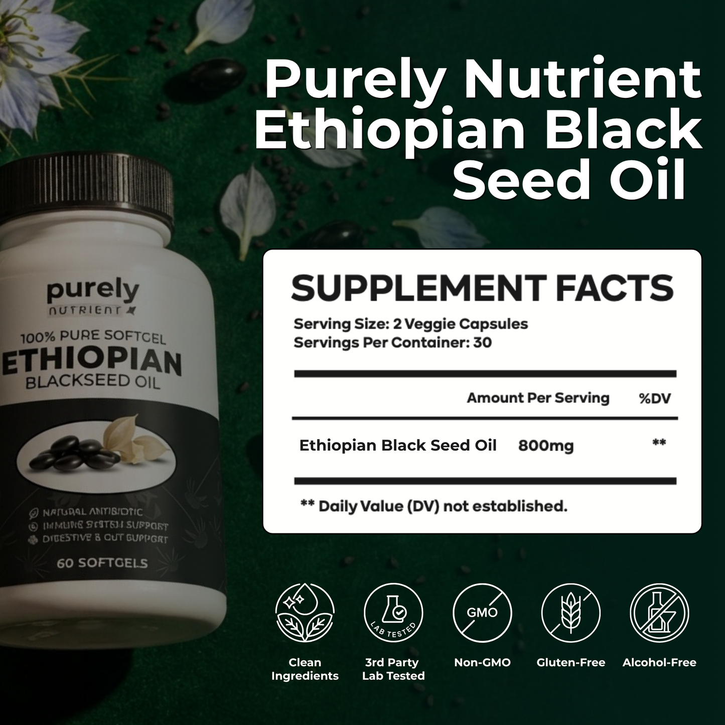PURELYNUTRIENT ETHIOPIANBLACK SEED OIL