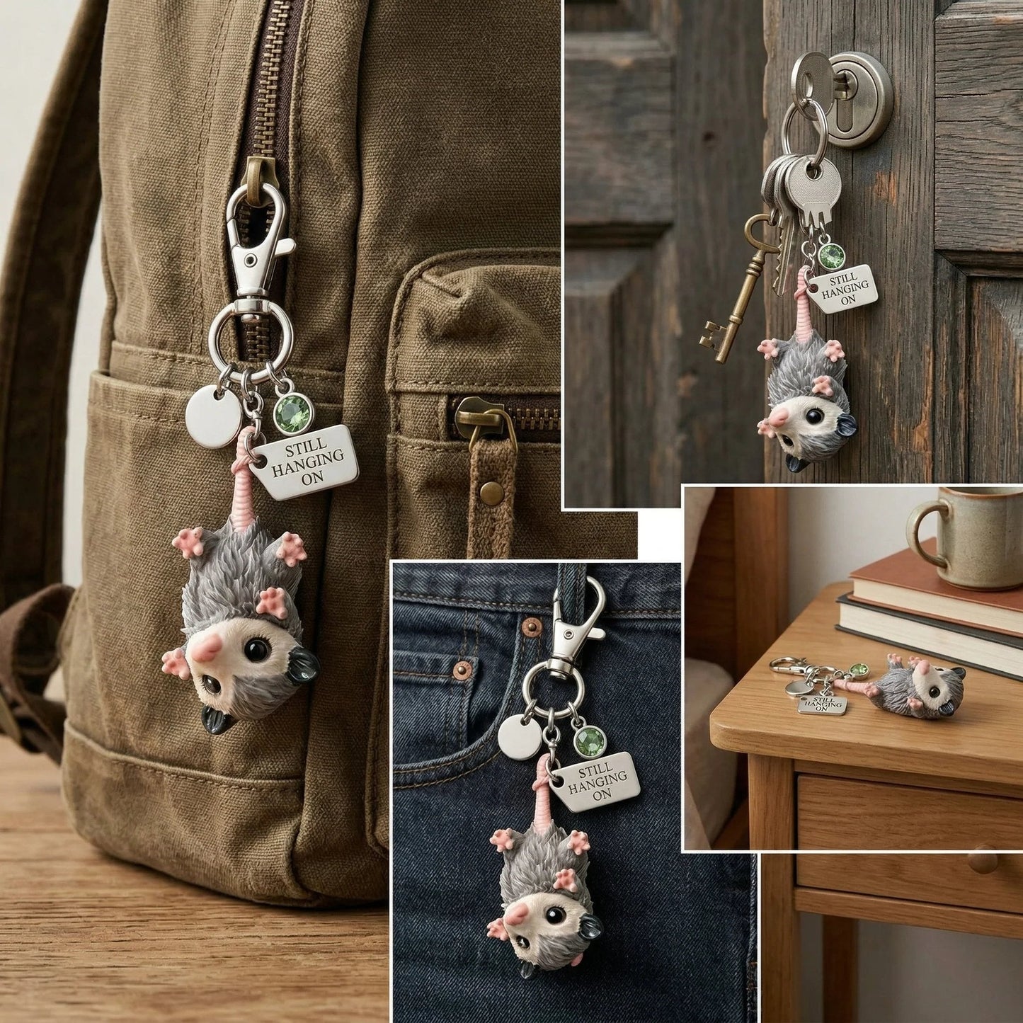 🔥🎉 Flash Drop 🛒 – 50% off 🔥 first 50 orders 🎟️ – go go go! 🚀 💥⚡🎁🐁 A Little Opossum 🐾 for You 💖 – "Still Hanging On" 🧸🔗 Keychain 📿 + Sentiment Card 🃏 | Cute 🍬 Encouragement 💪 Gift 🎁✨