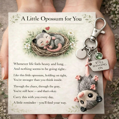 🔥🎉 Flash Drop 🛒 – 50% off 🔥 first 50 orders 🎟️ – go go go! 🚀 💥⚡🎁🐁 A Little Opossum 🐾 for You 💖 – "Still Hanging On" 🧸🔗 Keychain 📿 + Sentiment Card 🃏 | Cute 🍬 Encouragement 💪 Gift 🎁✨